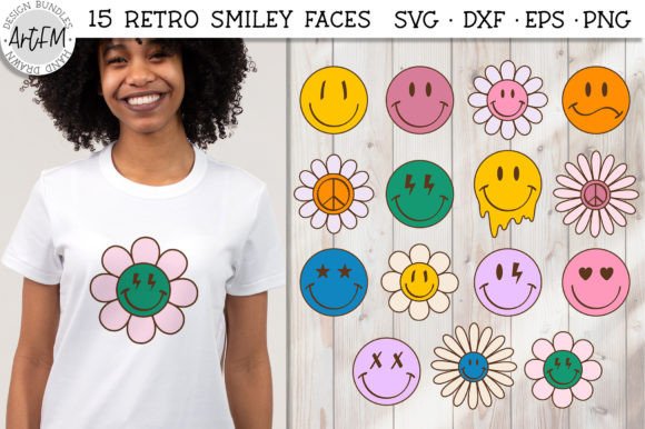 Download Smiley Face Hippie Flowers Illustrations - Illustrations Collection