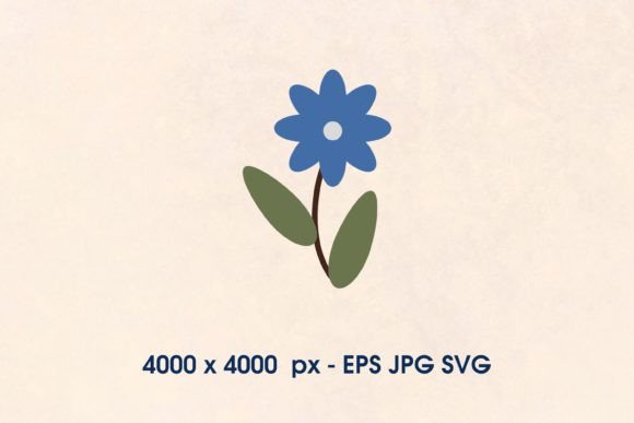 Download Blue Cute Flowers SVG - Premium Bundle