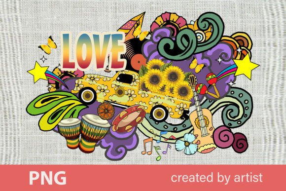 Download Hippie Png, Hippie Print Png, Png File, - Hippie png Collection
